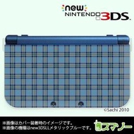 (new Nintendo 3DS 3DS LL 3DS LL ) かわいいGIRLS 19 チェック ブルー カバー