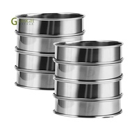 8Pcs 4 Inch Muffin Rings Crumpet Rings Molds Double Rolled Tart Rings