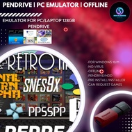 [PC Emulator] [Pendrive] 128gb Pendrive PS 1|PSP|PS2|GAMECUBE|DREAMCAST|3DS Emulator For PC|Laptop