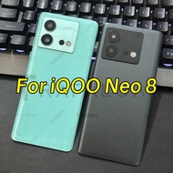 Glass Battery Back Cover For vivo iQOO Neo8 Neo 8 V2302A Rear Housing Door Panel Case With Camera Le