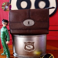 Fossil maddox 3fold medium wallet espresso preloved
