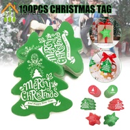 limad 100Pcs Christmas Tree Gift Tags Party Favor Tags Gift Tag Personalized Merry Christmas Paper Hang Tags
