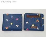 【Wallet】 Fossil Madison Small Bifold Wallet Navy Blue Heart gift