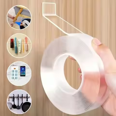 1/2/3/5M Nano Tape Tracsless Double Sided Tape Transparent No Trace Reusable Waterproof Adhesive Tap