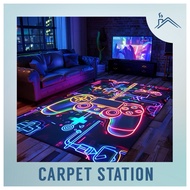 Gaming Controller Design Gaming Room Decoration Rugs Joystick Design Carpet Velvet Murah Hiasan Bili