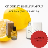 SIMPLY FAMOUS - 10ml CK ONE inspired perfume (for man) simply famous Malaysia eau de parfume