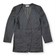 Meridiana Italy Collarless Floral Blazer Jacket