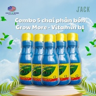 Combo of 5 bottles of Vitamin B1 Grow More Multi-Trace Foliar Fertilizer - Stimulates Roots and Root