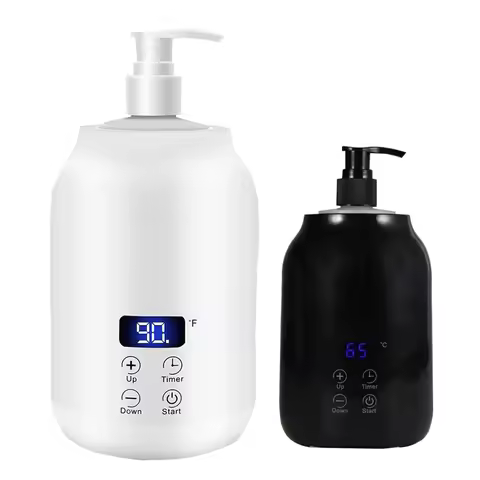 NEW Essential Oil Heater LED Display Temperature Adjust Single Massage Oil Bottle Warmer Massage Oil