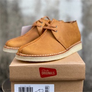 (FREE GIFTS 🎁) CLARKS DESERT TREK 07 Genuine Leather Light Yellow Nubuck S1690001 KASUT KULIT LELAKI