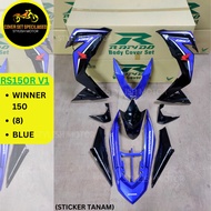 (STICKER TANAM/AIRBRUSH) RAPIDO COVER SET RS150R V1 WINNER 150 (8) BLUE