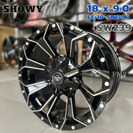 ล้อแม็กขอบ 18x9.0 ET+18 6รูx139.7🛻 ยี่ห้อ Showy รุ่น SW239 ล้อแม็กดอกไม้ 🔥(ราคาต่อ1วง)🔥 ❌ขายยกชุด4วง เท่านั้นไม่ขายแยก❌ รุ่นยอดนิยม แถมฟรีจุ๊บลมพรีเมี่ยม