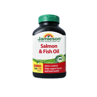 Jamieson - 奧米加‐3 三文魚魚油 (1000 毫克) 加量裝 200 粒 (兩款包裝隨機提供) [平行進口] EXP:2027/12