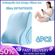 4PCS Orthopedic Bed Wedge Pillow Set for Sleeping, Post Surgery Foam Pillow-50*30*58CM