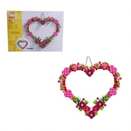 40638 Heart Shaped Jewelry Wreath Building Blocks Assembly Puzzle Toy Gift