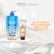 Luxe Organix Gluta Serum Body Wash and KMB Lotion Love Story