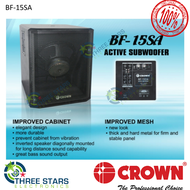 Crown BF-15SA 15" 400W Amplified Professional Powered Subwoofer Speaker Active Sub Subwoofer