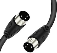 Din 3 Pin Male Plug Cable, 3-Pin Din Male to Male AV Adapter Audio Socket for Peavey Sanpera Pedal, 