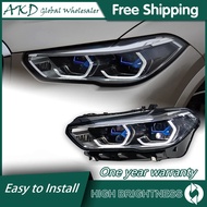 AKD Car For BMW X5 G05 2019-2022 G06 Headlights DRL Hella 12V H7 LED Bi Xenon Bulb Fog Lights AKD Ca