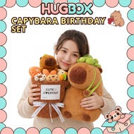 🌈HugBox Capibara Set Capybara Plush Set Gift Set Birthday Bouquet Capybara Birthday Gift For Women S