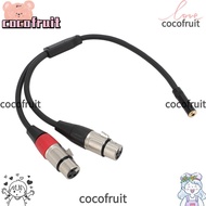 COCOFRUIT Y Splitter Cord Wire, Professional 30cm / 11.81in 1/8 Female To Dual XLR Female Cable, Fle