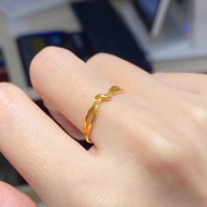 Women style Cincin Emas 916 Knot Ring Plain / 916 Gold Plain Knot Ring