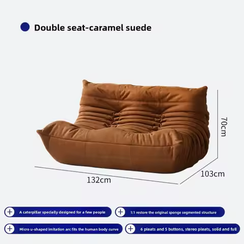 Haute couture togo caterpillar double sofa designer casual sofa lazy sofa, luxury luxury high-end qu