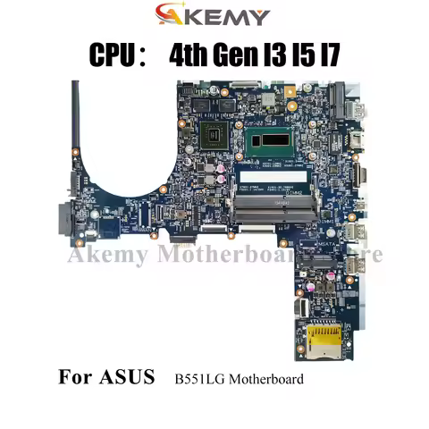 B551LG Laptop Motherboard For ASUS ExpertBook B551LG B551L Notebook Mainboard With I3 I5 I7 CPU 100%