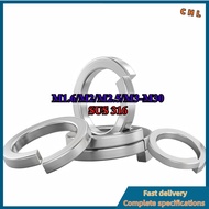 Spring Washer DIN127B | SUS 316 Stainless Steel Grade A2-70 |  pring gasket  | Spring Lock M1.6/M2/M