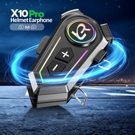 X10 Pro motorcycle helmet Bluetooth headset team intercom | 3D music | ultra long battery life | IPX