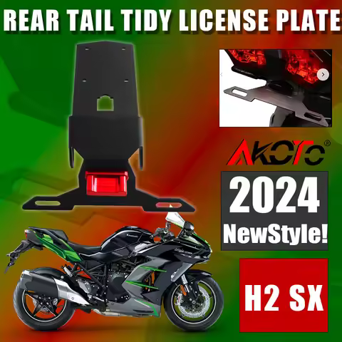 Motorcycles Tail Tidy License Plate Holder Turn Signal Lights For KAWASAKI NINJA H2 SX 2018-2024 202