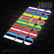 [S-Class Craft] Belarus Ukraine Lithuania Latvia Estonia Eastern European Flag Body Sticker
