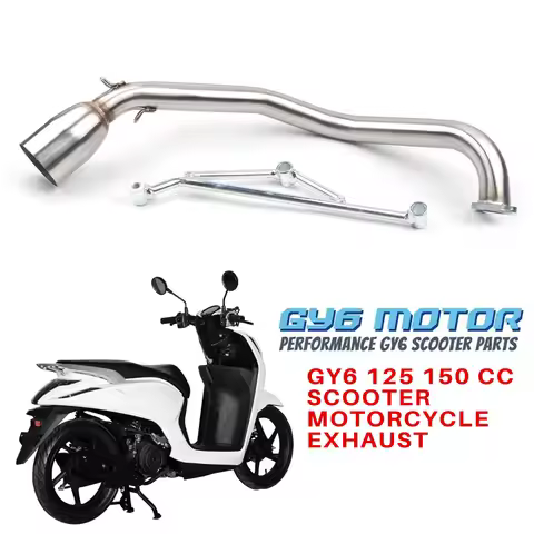 GY6 Motorbike Modified Front Section Exhaust GY6 125 150 cc Scooter Motorcycle Exhaust Muffler Pipe 