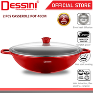 DESSINI ITALY GLW-40 Casserole Induction Die Cast Aluminium Non Stick Stock Pot Bowl Wok Fry Pan Coo