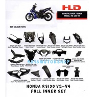 HLD (19PCS) HONDA RS150R V2 V3 V4 RS150 RS 150 FULL BODY INNER COVER SET / INNERSET / KAVER HITAM BO