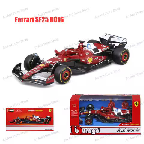 SF25 #44 #16 model car BBURAGO Ferrari SF24 F1 model, scale 1:43 2024, 16#, alloy luxury vehicle Chr