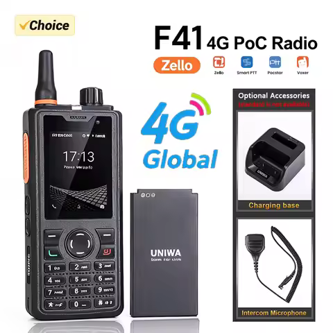 UNIWA F41 4G Rugged Phone Touch Screen POC Walkie Talkie Zello Android 8.1 1GB+8GB 4600mAh 3W Speake