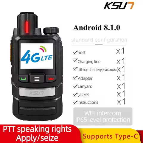 Andriod 8.1 Walkie Talkie For Newest Zello GLOBAL Radio Long Range 4G Network SIM Card Optional Mobi