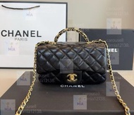 ⭐全新配禮盒 CHANEL香奈儿 手柄金扣方胖子 手提单肩包斜挎包  女款