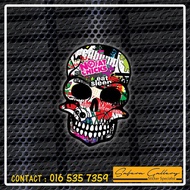 sticker skull bomb car sticker