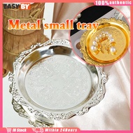 Fast Delivery Size 4 Inches/10CM Cup Holder Candle Plate Metal European Style Floral Pattern For Sal
