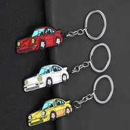 Small Beam Parts Porsche Key Ring Classic 911 Style Enamel Paint Metal Pendant Car Keychain Sports 9