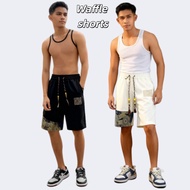 Men's casual shorts waffle fabric unisex shorts size M-2XL