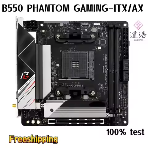 Used for ASROCK B550 PHANTOM GAMING-ITX/AX Motherboard B550 Socket AM4 Mini ITX DDR4 Max 64GB For AM