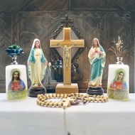 LILIN CATHOLIC PRAYER PACKAGE (MINI-HIAJAU) CATHOLIC PRAYER/ SET 15 CM CATHOLIC SITTING/ JESUS STATU