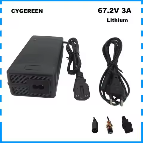 67.2V 3A Li-ion Charger 60V 60 Volt 16S 20AH 30AH Li-Ion Lithium Battery Charger 60V3A 3pin IEC