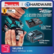 MAKITA PSKG0 (191J70-1) Basic 40Vmax 4.0Ah [ 1x DC40RA Fast Charger & 1x BL4040 4.0Ah Battery ] [ Ba