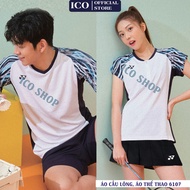 Men's and women's badminton shirt 22005 (6107) Men's and women's sports shirt Sport shirt Sport top