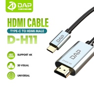 DAP D-H11 USB Type C to HDMI 1.4 TV Converter 4K 60HZ 3 Meter Cable