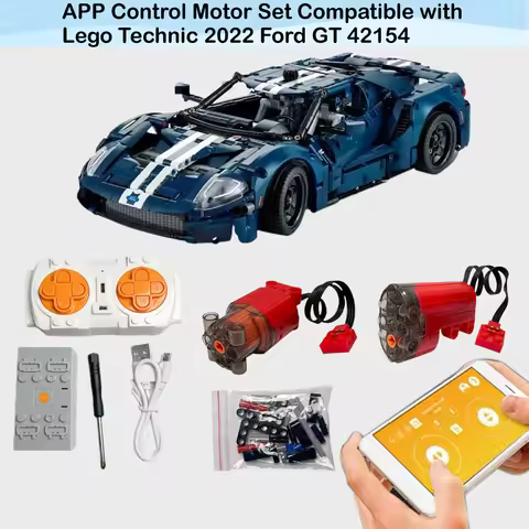 APP Control Motor Set Compatible with Lego Technic 2022 Ford GT 42154 Car Building Blocks Model (Onl